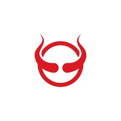 Devil horn logo vector icon 