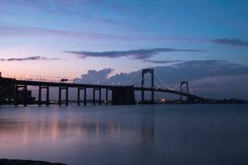 Throgs Neck Bridge at sunset, NY