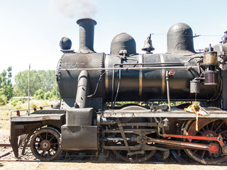 Obraz premium Tourist train called Valdiviano that runs from Valdivia to Antilhue with a 1913 North British locomotive type 57. Los Rios Region, in southern Chile.