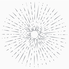Obraz premium Sun burst, star burst sunshine. Radiating from the center of thin beams, lines. Design element for logo, signs