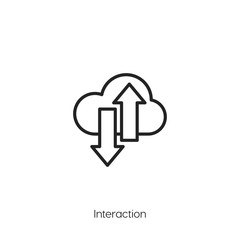 interaction icon vector symbol