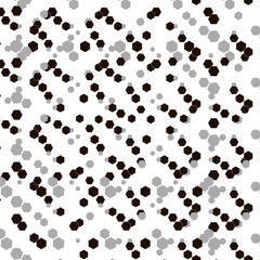 small geometric dots in the form of cells with two colors
