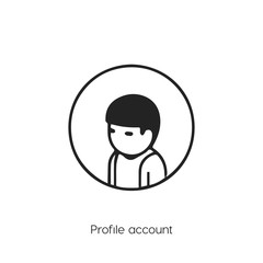Profile icon vector symbol