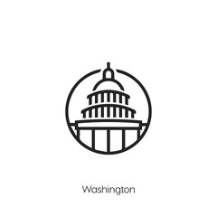 Washington icon vector symbol