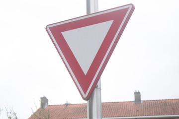 Dutch road sign: give priority