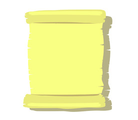 Vintage scroll on a white background. Cartoon. Vector illustration. 