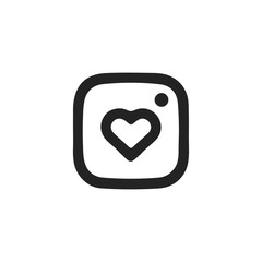 lovely camera icon vector symbol.  Instagram logo vector.