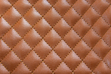 Fototapeta premium Brown genuine leather texture background, surface