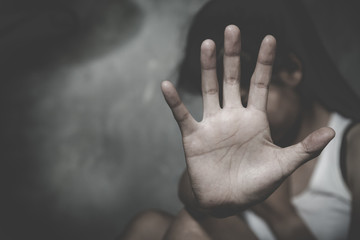 Stop sexual harassment and violence against women, rape and sexual abuse concept, The concept of...