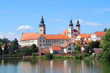 Fototapeta na wymiar View of Telc, southern Moravia, Czech Republic.