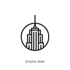empire states icon. empire states icon vector. Linear style sign for mobile concept and web design. empire states symbol illustration. vector graphics - Vector	