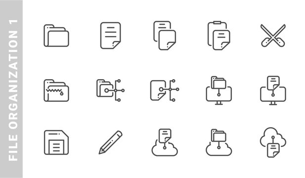 file 1 icon set. Outline Style. each made in 64x64 pixel