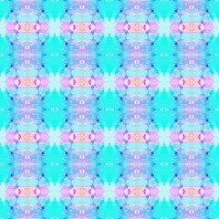 Fototapeta premium colorful seamless pattern with light blue, turquoise and sky blue colors. repeating background illustration can be used for wallpaper, cards or textile fashion design
