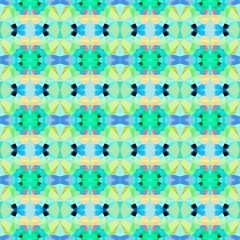 seamless geometric pattern with aqua marine, dark turquoise and pale golden rod colors. repeating background illustration can be used for wallpaper, wrapping paper or textile fashion design