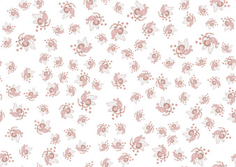 seamless patern with angel hearts and bow