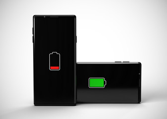 Smartphone Mobile Phone Charging Battery 3D Render