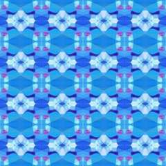 seamless vintage pattern with dodger blue, light blue and dark slate blue colors. repeating background illustration can be used for wallpaper, creative or textile fashion design