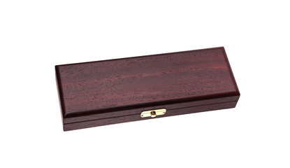Wooden box with gilded locks. Luxury packaging for anything.