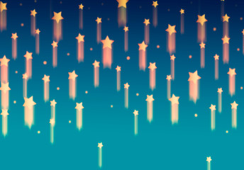 gradient background with falling stars