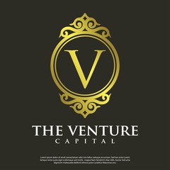 monogram vector logo letter 