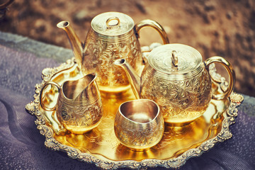 Antique items sold at a flea market