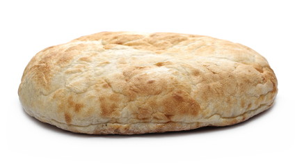 Loaf of bread isolated on black background
