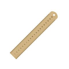 Wooden ruler in realistic style. Measure tools equipment isolated on white background. Measurement in CM. Vector illustration EPS 10.
