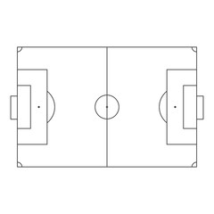 Soccer Field background. Top view of football field. The standard layout of the playing area. Vector illustration EPS 10.