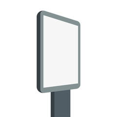 3d blank screen billboard sign illstration vector