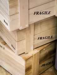 Holz Kisten für zerbrechliche Dinge, Fragile