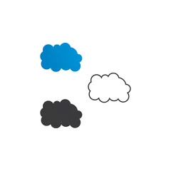 Plexiglas foto achterwand cloud logo vector © mhasanudin