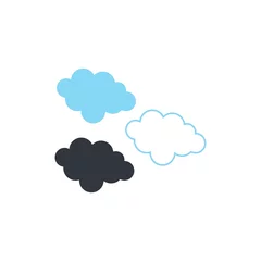 Gordijnen cloud logo vector © mhasanudin
