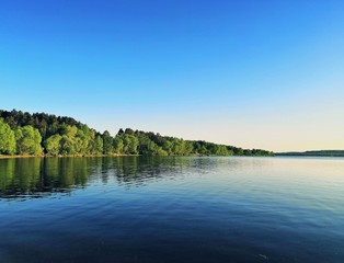 landscape with river and clouds