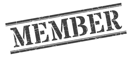 member stamp. member square grunge sign. member