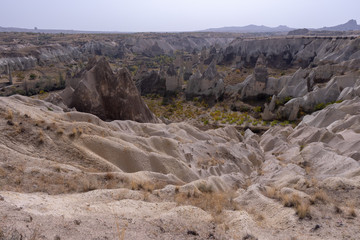 Aerial view of Goreme town in Cappadocia