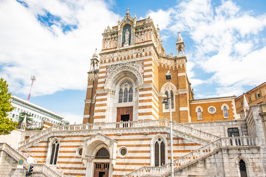 Front of the Capuchin Church of Our Lady of Lourdes in Rijeka Croatia