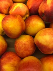 Fototapeta na wymiar peaches at the market