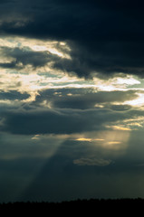 Obraz premium dramatic sky at sunset