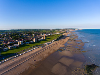 Aerial view of Bexhill on sea beach