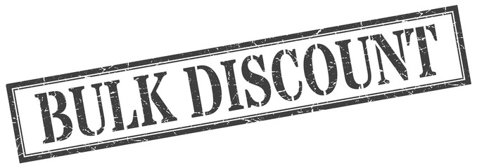 bulk discount stamp. bulk discount square grunge sign. bulk discount