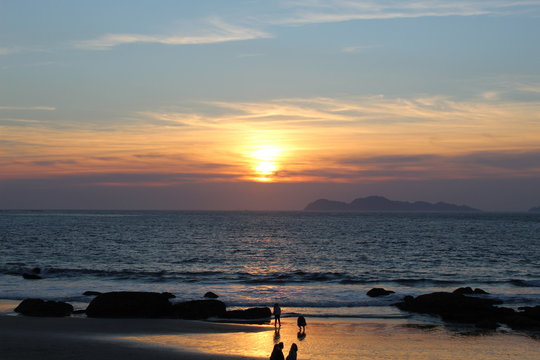 sunset on the beach © Ugaitz