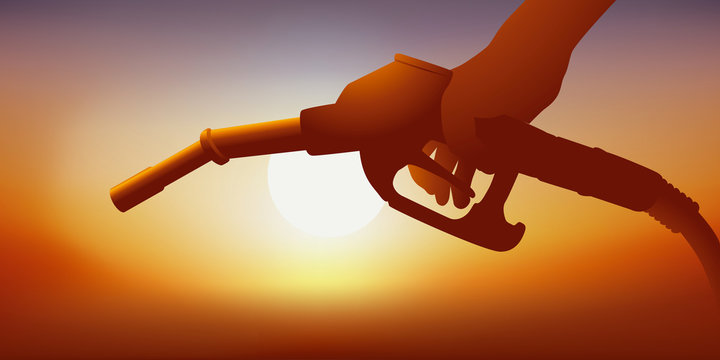 Baril de pétrole et pistolet de pompe à essence Stock Vector