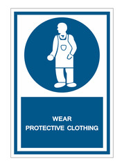 PPE Icon.Wear Protective Clothing Symbol Isolate On White Background,Vector Illustration