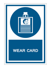 Wear Card Symbol Sign Isolate on White Background,Vector Illustration