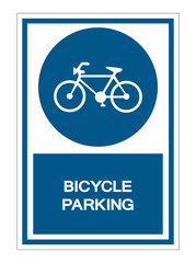 Bicycle Parking Symbol Sign Isolate on White Background,Vector Illustration