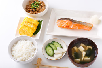 朝食イメージ、白