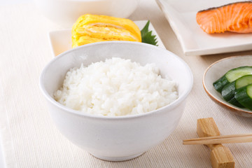 朝食イメージ、白