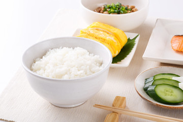 朝食イメージ、白