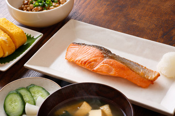 朝食イメージ、テーブル