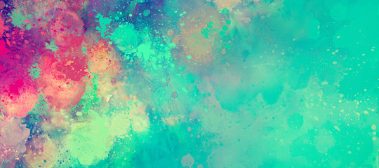 bright Abstract watercolor drawing on a paper image